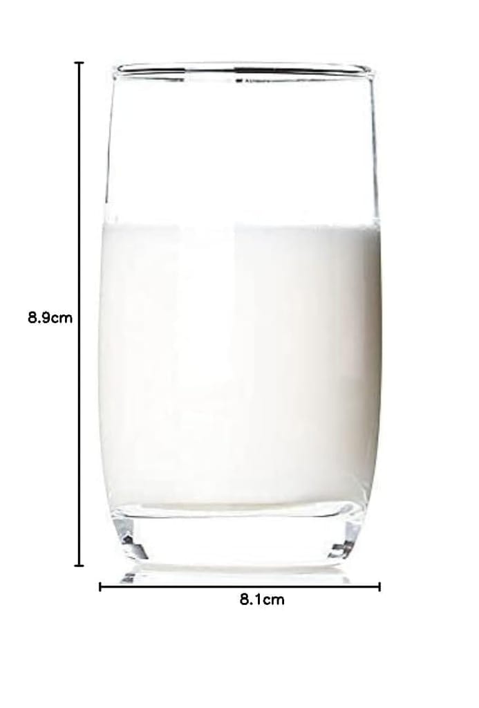 Steamless Plaza Clear Glass | 280 ML | Elegant Drinking Glass for Water, Wine, Juice, Beer, Cocktails and Mixed Drinks | view 2