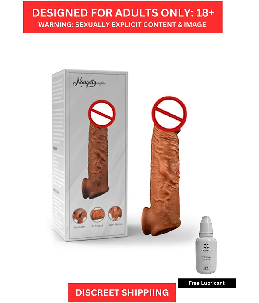 Double Hole Penis Extension Silicon Dragon Sleeve By Naughty Nights + Free Kaamraj Lubricant view 2