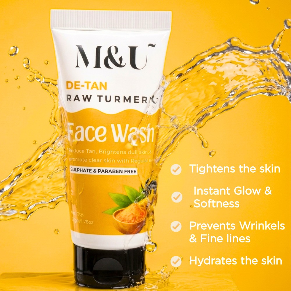 De Tan Raw Brightening Turmeric Multani Mitti Face Wash - 50g view 2