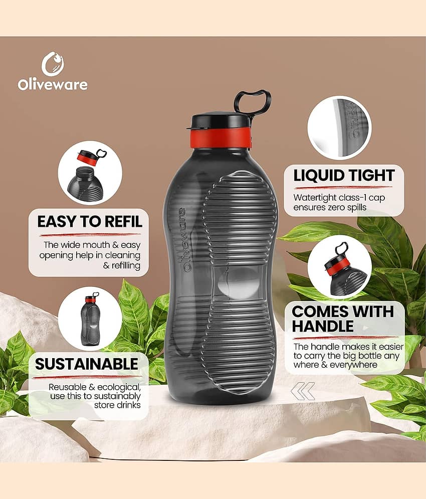 Oliveware Black Water Bottle 2000 mL ( Set of 1 ) view 2