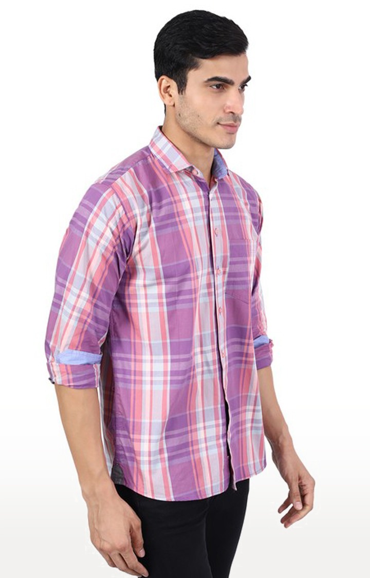 Tahvo Men Purple Formal Shirt view 2