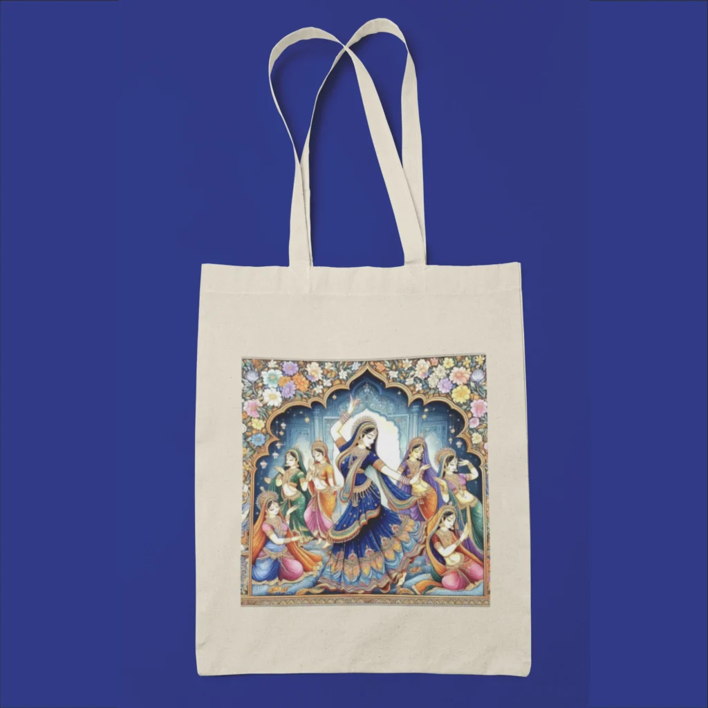 Rajasthani Print Canvas Tote Bag view 2