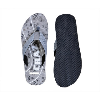 Crazy Bunny Men Gray Slippers / Flip Flops view 2