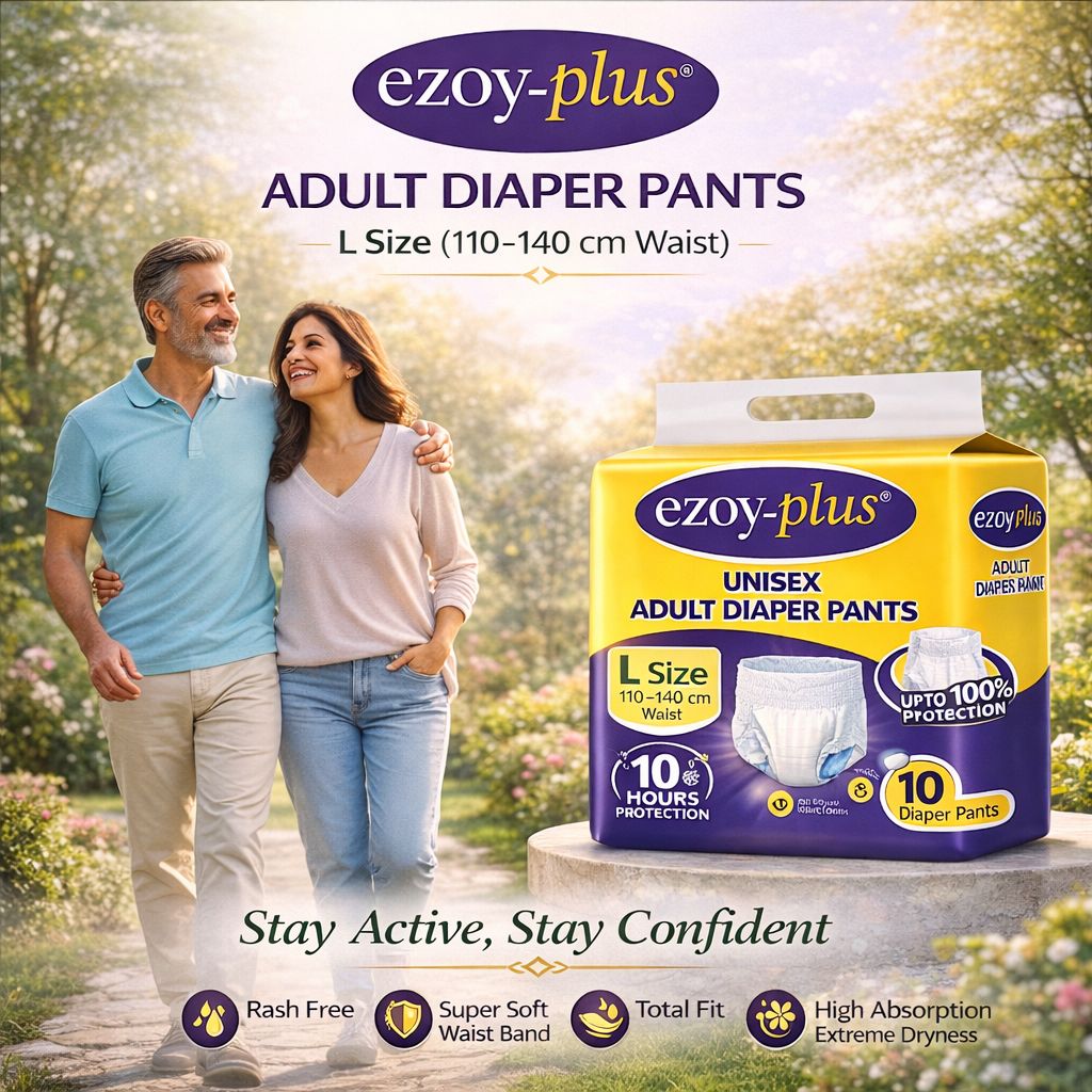 Ezoyplus Adult Diaper Pants Large Size |Pack of 2|High Absorbency | Leakproof Protection view 2