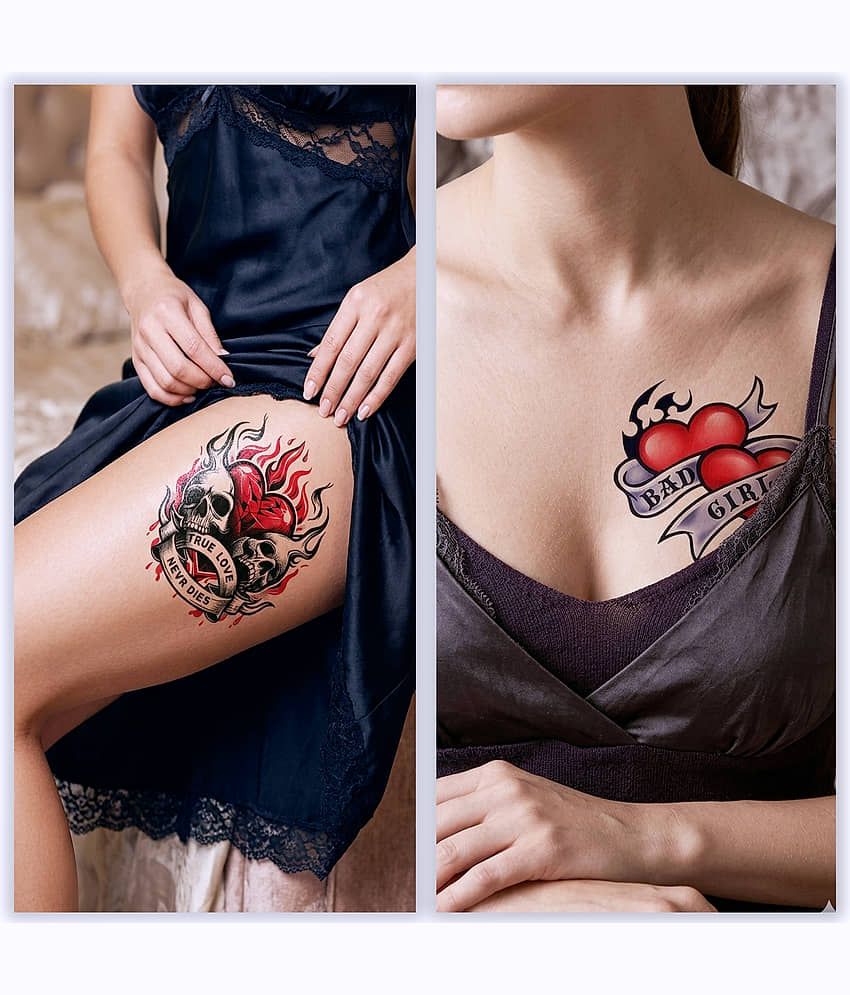 The Canvas Arts Honeymoon Realistic Look Temporary Tattoo Adults Body Tattoo view 2