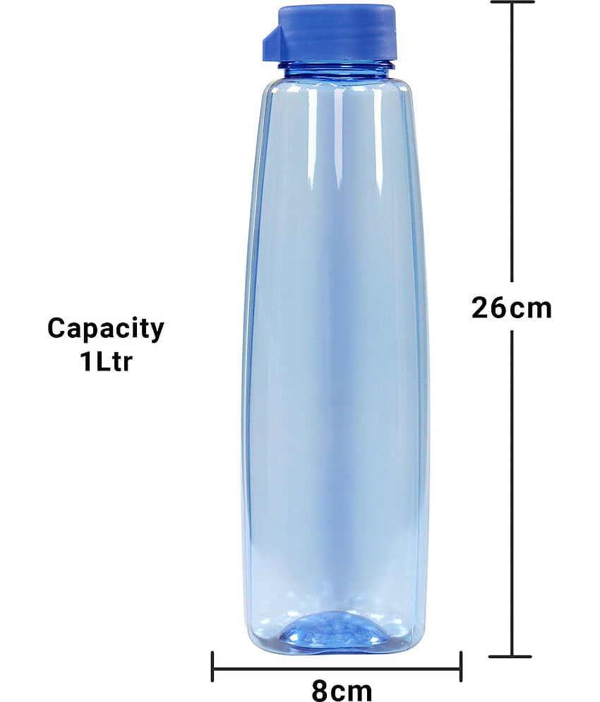 PearlPet Kohinoor-1000ML-BLUE-6PCS Blue Plastic Water Bottle 1000 mL ( Set of 6 ) view 2