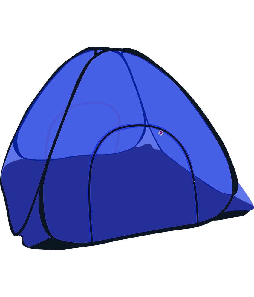 Silver Shine - Dark Blue Polycotton Tent Mosquito Net ( Pack of 1 )