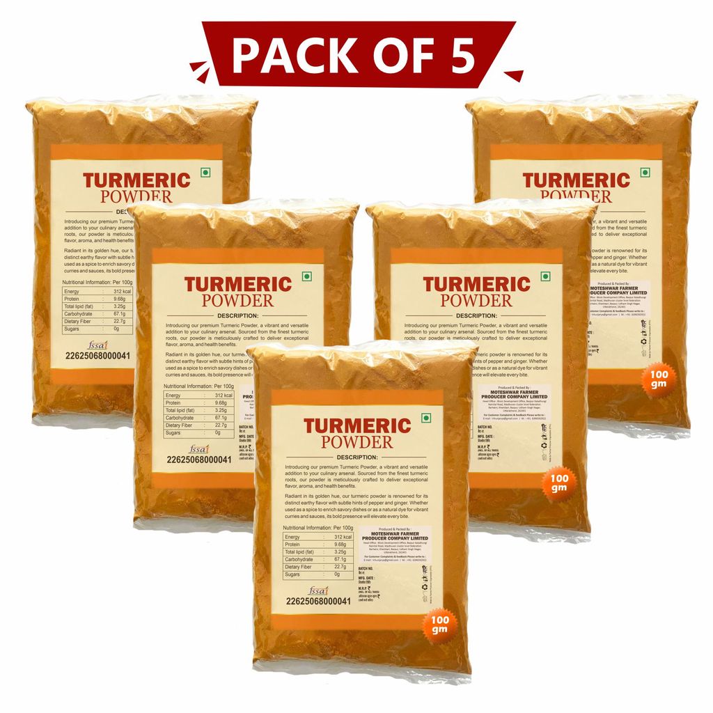 Turmeric Powder (100gm) Pack of 5 By Moteshwar Farmer Producer view 2