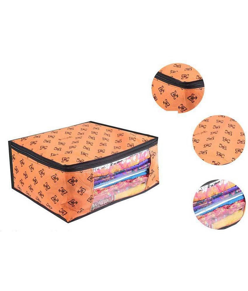 PrettyKrafts Saree Cover Set of 18 Prints Big Size/Wardrobe Organiser/Cloth Cover view 2