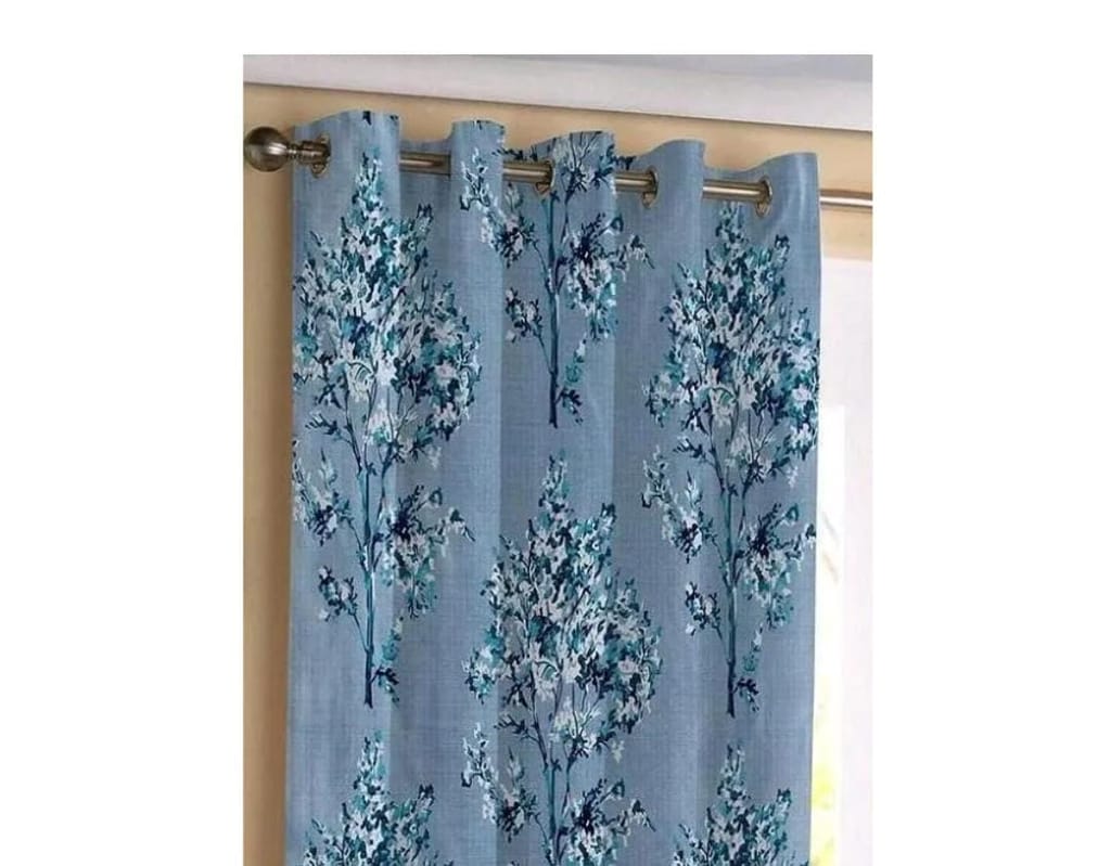 Blue Curtains for Living Room - Set of 4 view 2