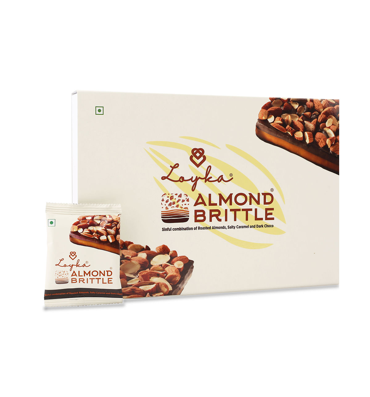 Loyka Almond Brittle Assorted, 7 Pcs Box, 119 gm