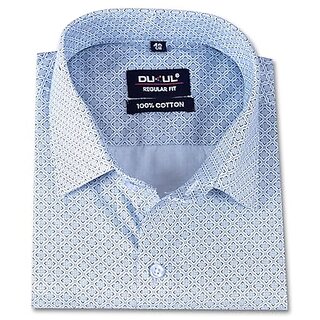 DUKUL Men'ss Printed Cotton Shirt Full Sleeve Regular Fit | Perfect for Formal & Casual Wear view 2