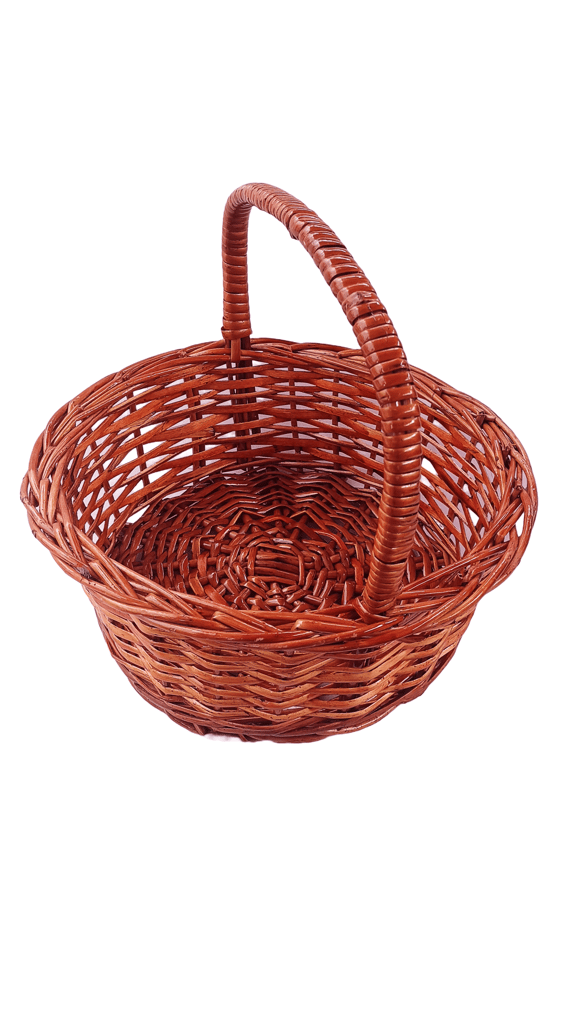 Wicker Picnic Basket with Lid and Handle view 2