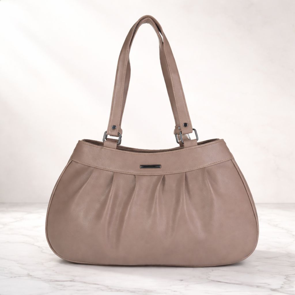 Elegant Women’s Pleated Handbag with Dual Shoulder Straps | Daily Use Stylish Purse view 2