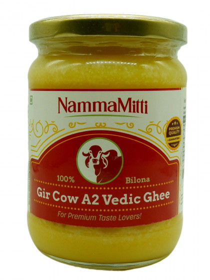 NammaMitti Gir Cow A2 Vedic Ghee, 500 ml