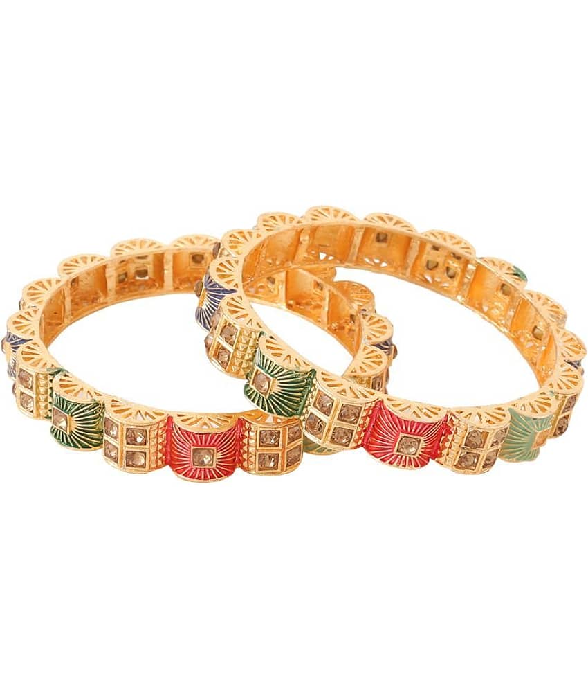 VIRAASI - Multicolor Bangle Set ( Pack of 1 ) view 2