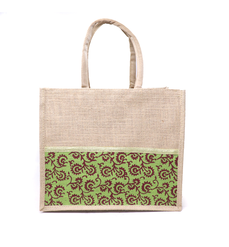 Handcrafted Jute Shopping Bag view 2