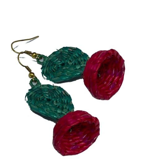 Thread eco Multicolor Boho Earrings view 2