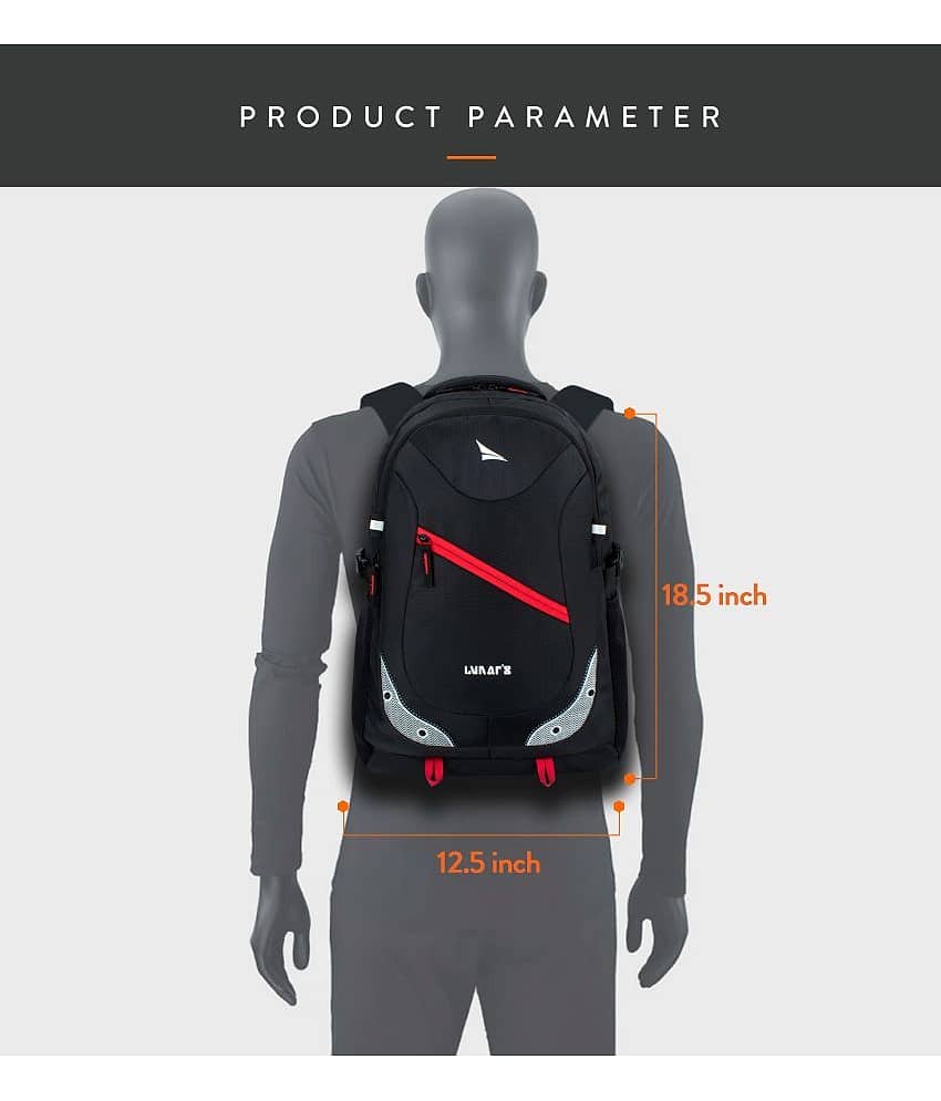 Lunar's 35 Ltrs Black Backpack bags view 2