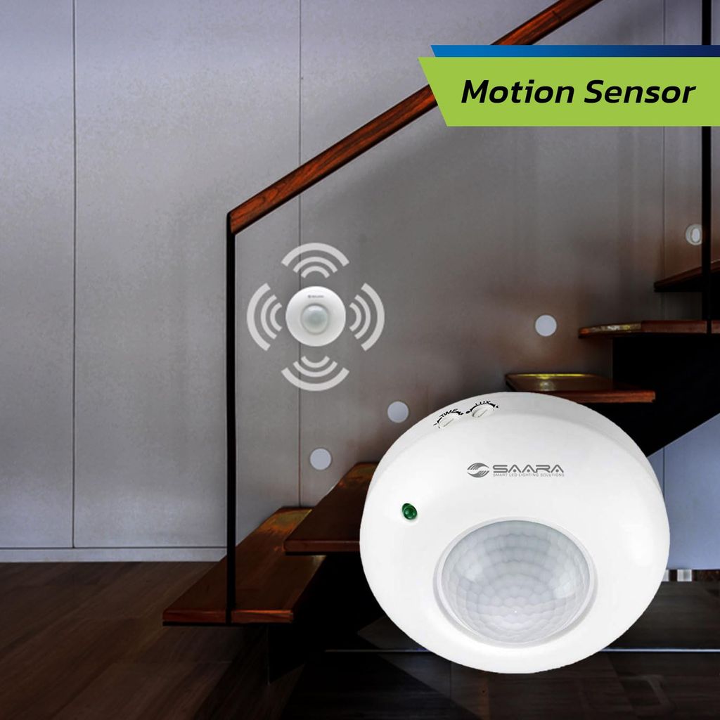 SAARA 360 Degree PIR Motion Sensor Switch with Light Sensor, Energy Saving Motion Detector Switch, Adjustment, Time adjustments 220V view 2
