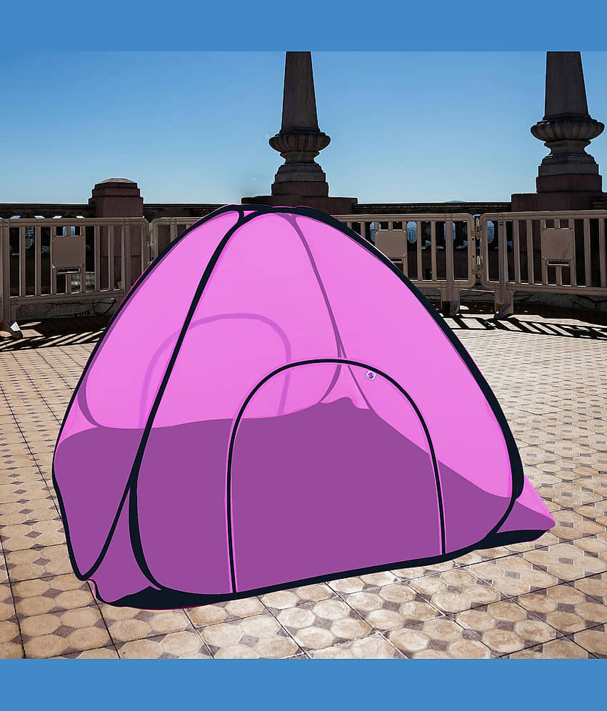 Silver Shine - Pink Polycotton Tent Mosquito Net ( Pack of 1 )