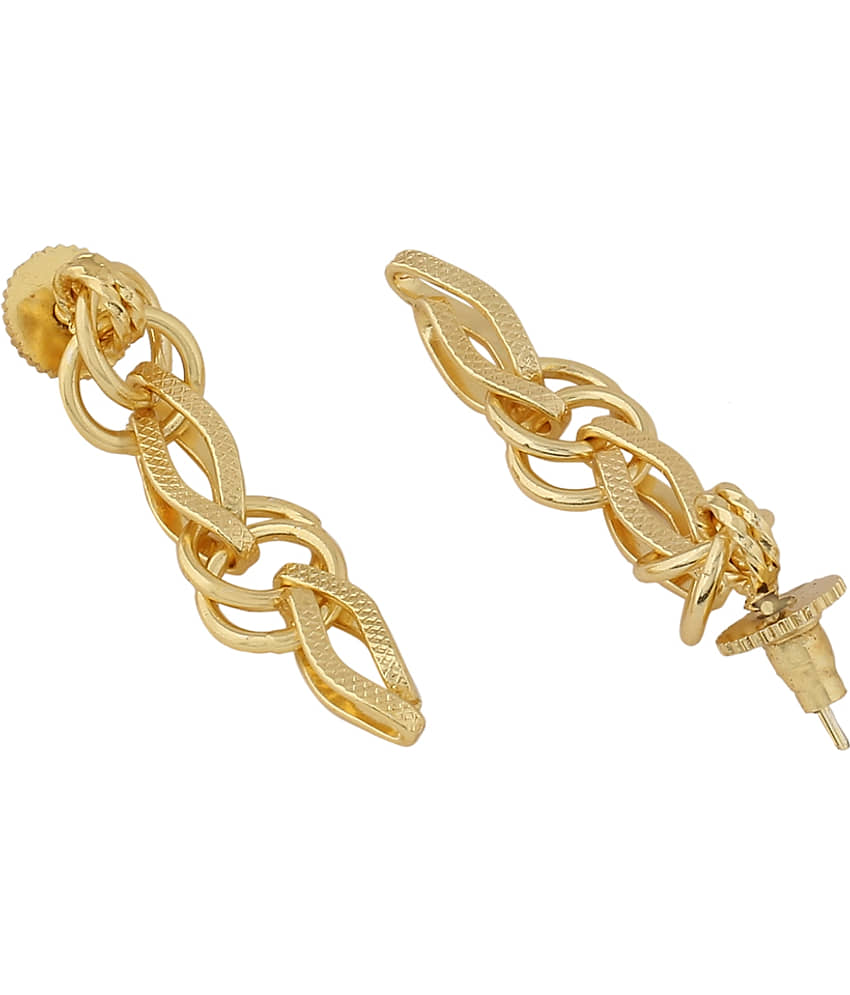 VIRAASI - Golden Danglers Earrings ( Pack of 1 ) view 2