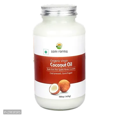 Soni Farms Organic Cold Pressed Virgin Coconut Oil - 500 Ml, Good For Cooking, Boosts Heart Health Skin Care (500Ml)