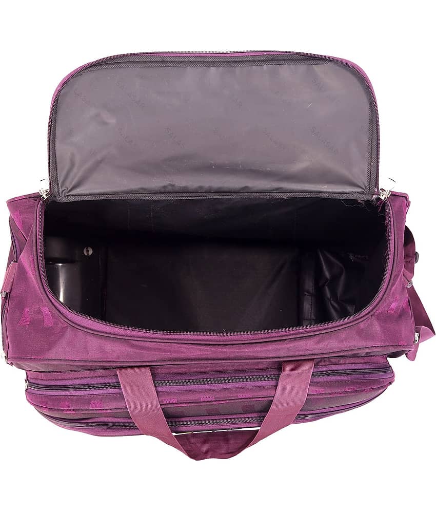 AXEN BAGS 65 Ltrs PURPLE Polyester Duffle Trolley view 2