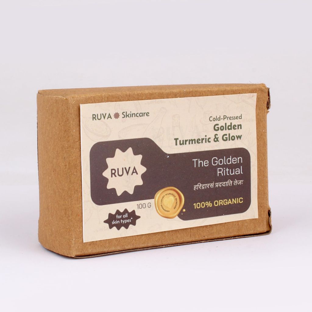 RUVA Handmade Wild Turmeric Cold-Pressed Ayurvedic Soap Bar | Exquisite Small-Batch Craft, Velvety Lather, Ultra-Pure Suitable Even for Face | Ritual Skincare for All Skin Types - Men & Women view 2