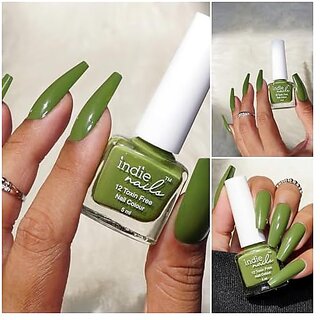 Nail Polish Groovy Olive - Olive Green Long-Lasting High-Shine Finish | Chip-Resistant and Quick-Drying Formula | Vegan and 12-Free Nail Paint For Women Professional-Quality Manicure 5ml view 2