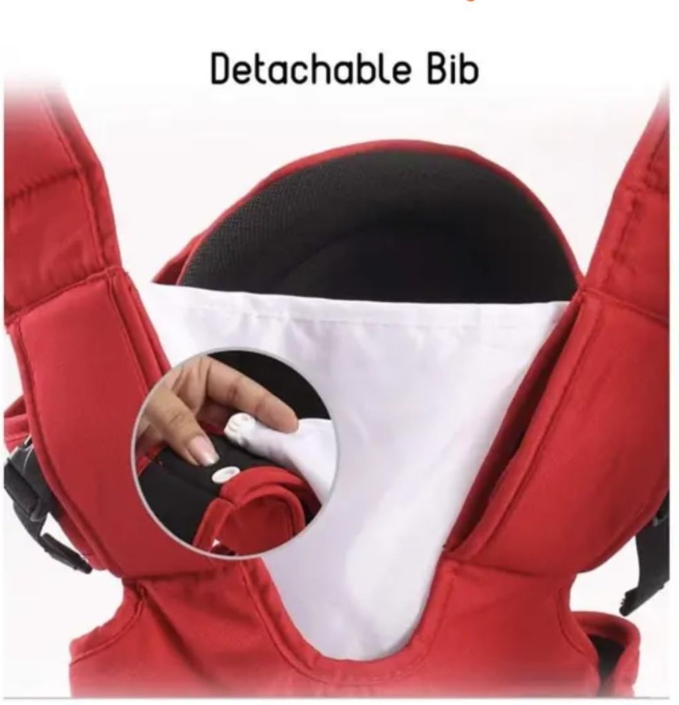 Red Ergonomic Baby Carrier – Mesh Ventilation & Adjustable Comfort view 2