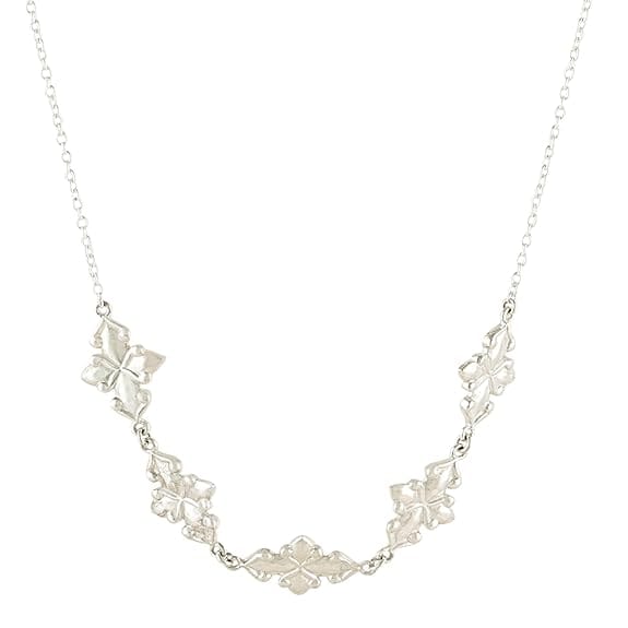 Vijayshree Sovani Designs 92.5 Sterling Silver Floral Magic Necklace Earrings Set | 925 Silver Neckpiece for Women & Girls | Special Unique Gifts for Her view 2