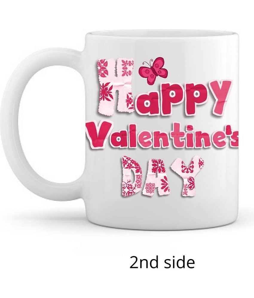 thriftkart Ceramic mug 2 Valentine DESIGN IN 1 Ceramic mug Valentine Mugs - Pack of 1 view 2