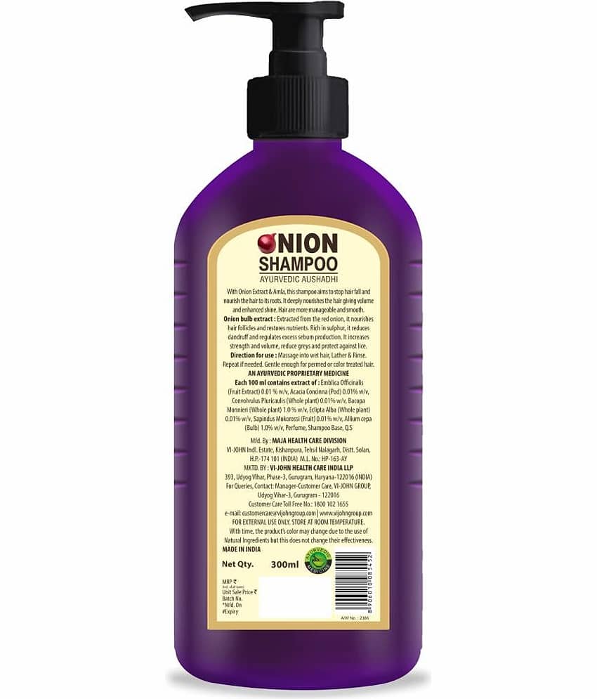 Vi John Nion Ayurvedic Onion Shampoo 300Ml & Onion Hair Oil 100Ml view 2