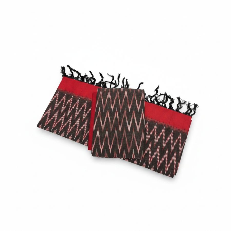 Handcrafted Ikat Chevron Pattern Dupatta