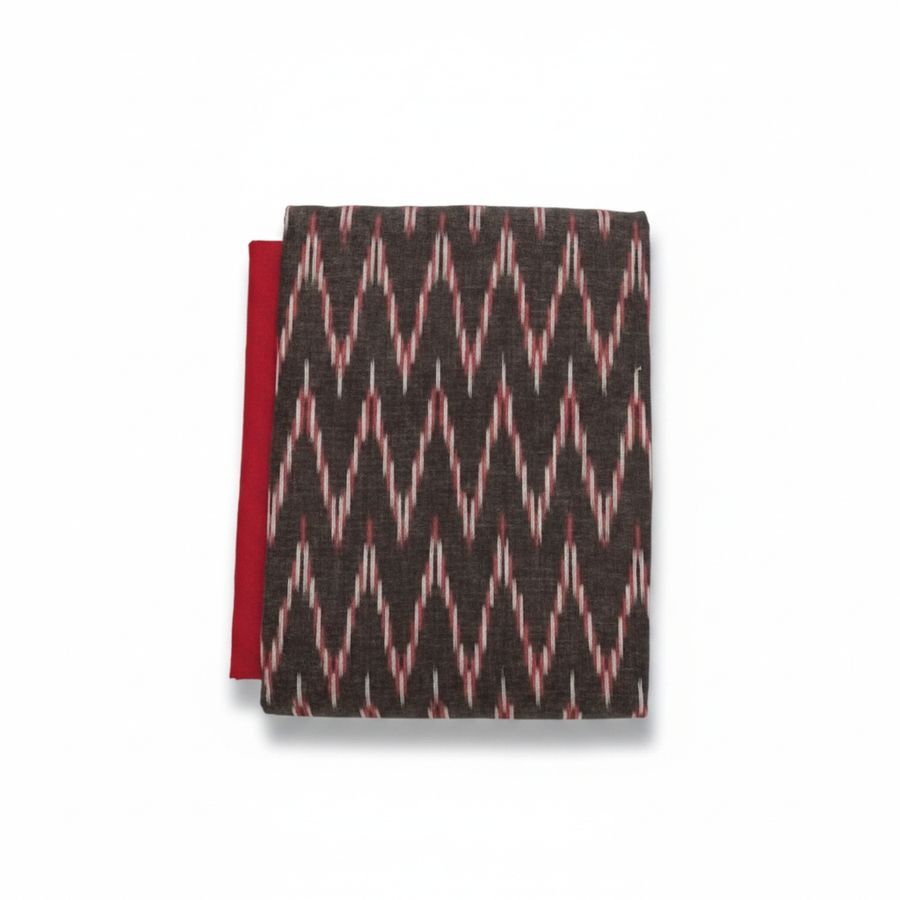 Handcrafted Ikat Chevron Pattern Dupatta view 2