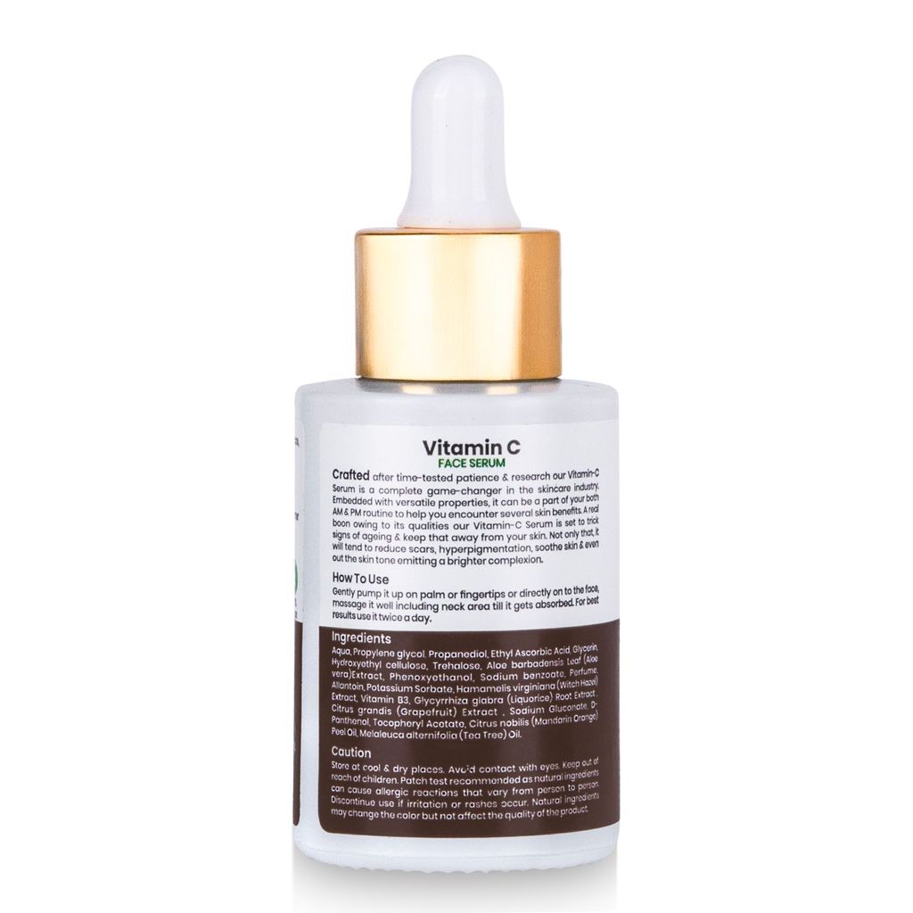 VI-JOHN Prakritik Vitamin C Face Serum Brightening & Anti-Aging | Fights Dark Spots & Pigmentation | Hydrates & Boosts Collagen | Serum for glowing skin | 100% Bioactives Dermatologist Approved |30ML view 2