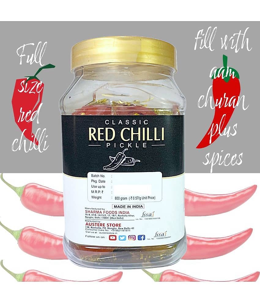 Austere store Red chilli Vegetable Pickle 800 g view 2