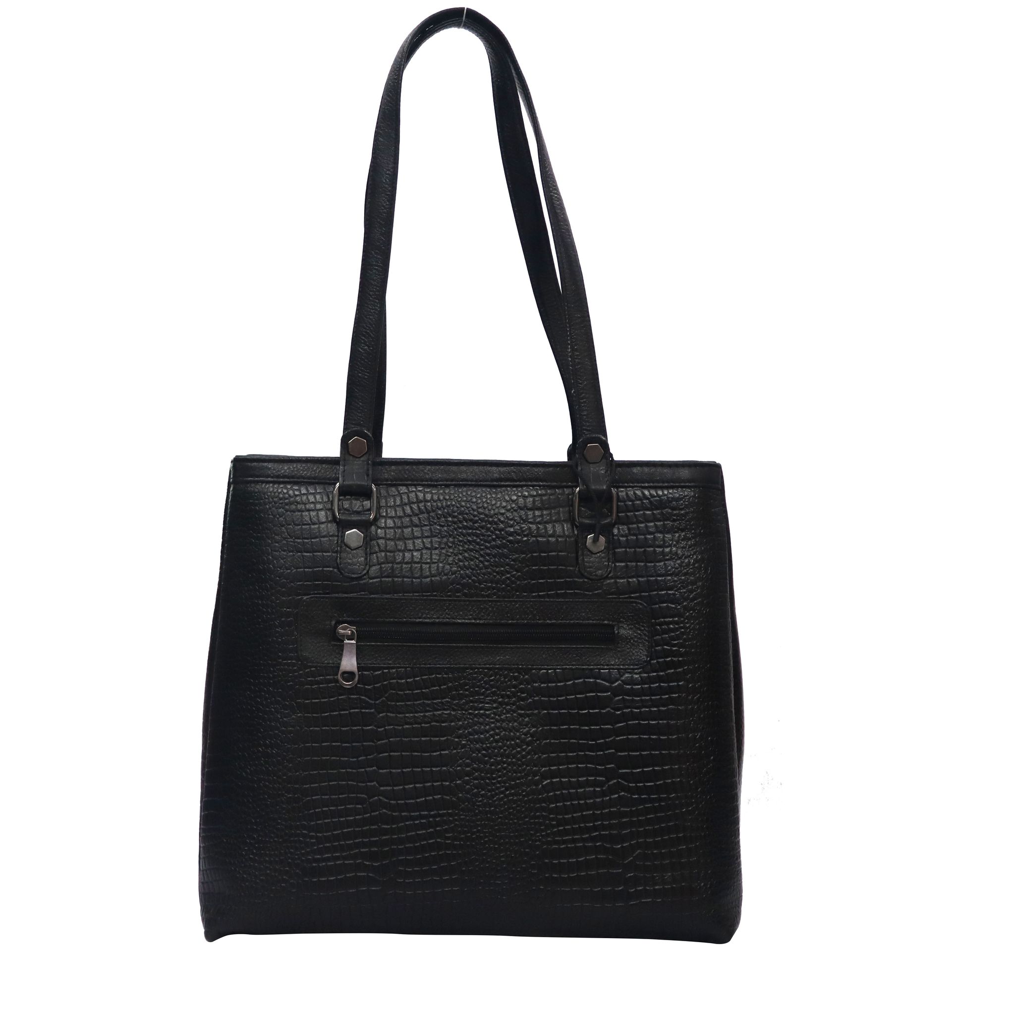 Genuine Leather FHS Royal Stylesh Tode bag for Women & Girls - Tan / Black/ Maroon view 2