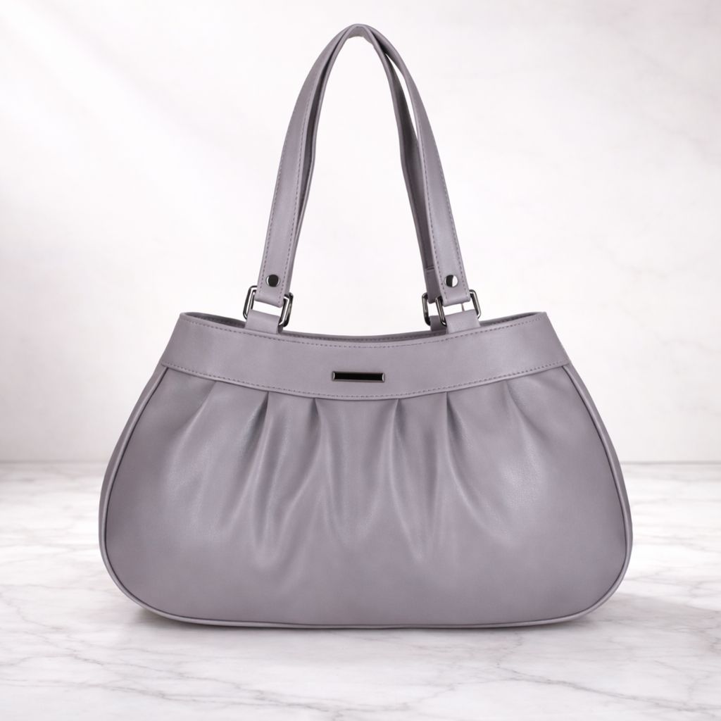 Elegant Women’s Pleated Handbag with Dual Shoulder Straps | Daily Use Stylish Purse view 2
