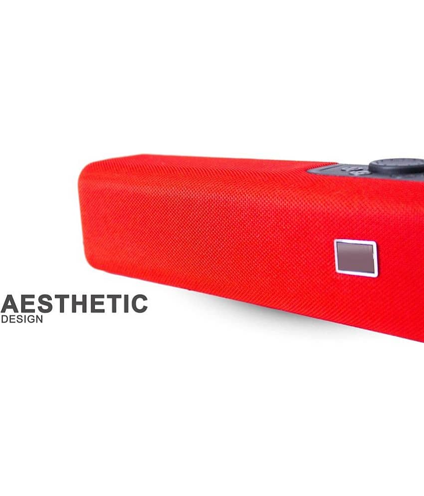 Musify Wireless soundbar 15 W Bluetooth Speaker Bluetooth V 5.2 with USB,SD card Slot,Aux,3D Bass Playback Time 8 hrs Red view 2