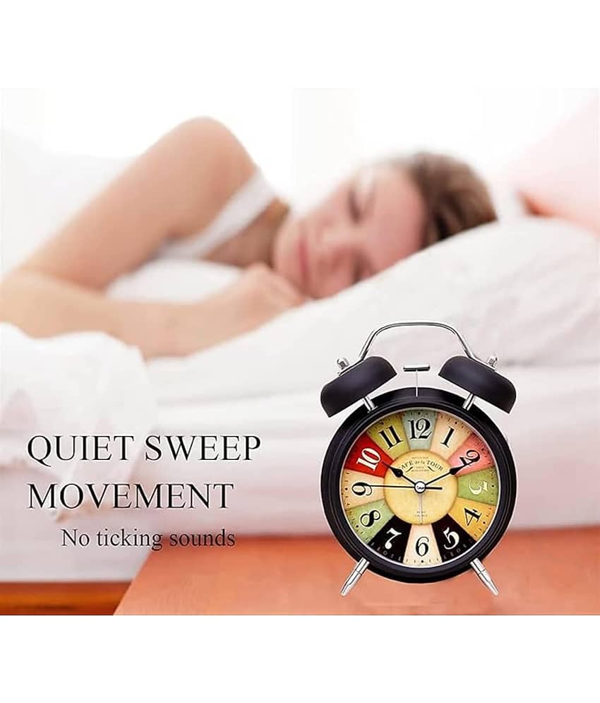 Bhavyta Analog Metal Twin Bell Alarm Clock - Pack of 1 view 2