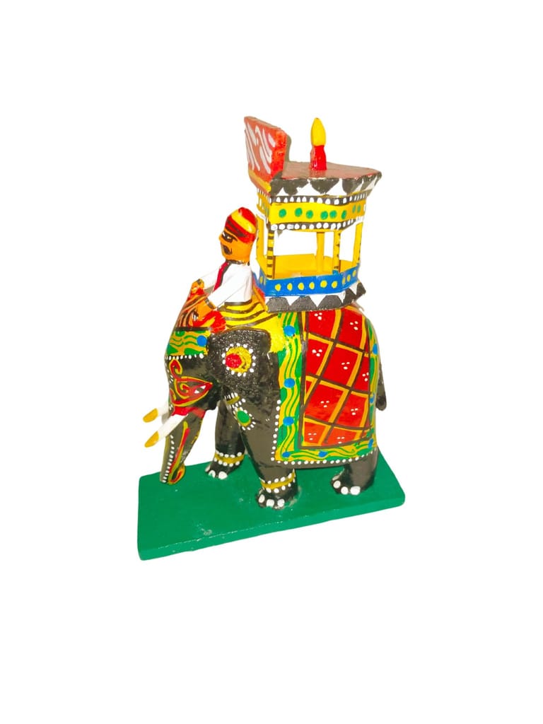 Kondapalli Handicrafts Wooden Elephant Ambari view 2