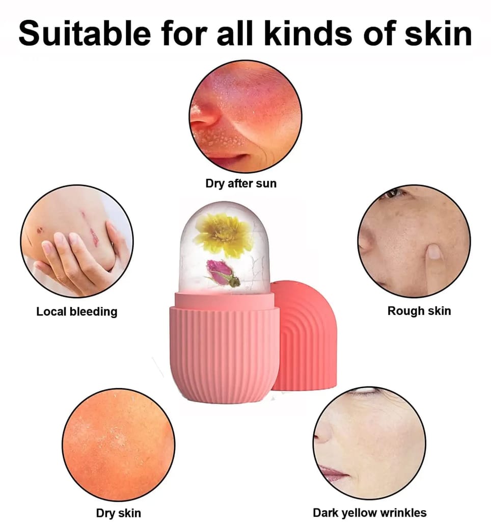 Ice Roller for Face, Ice Roller for Face Massager, Face Ice Roller to Enhance Skin Glow, Shrink &Tighten Pores, Reusable Facial Ice Roller Face Ice Treatment view 2