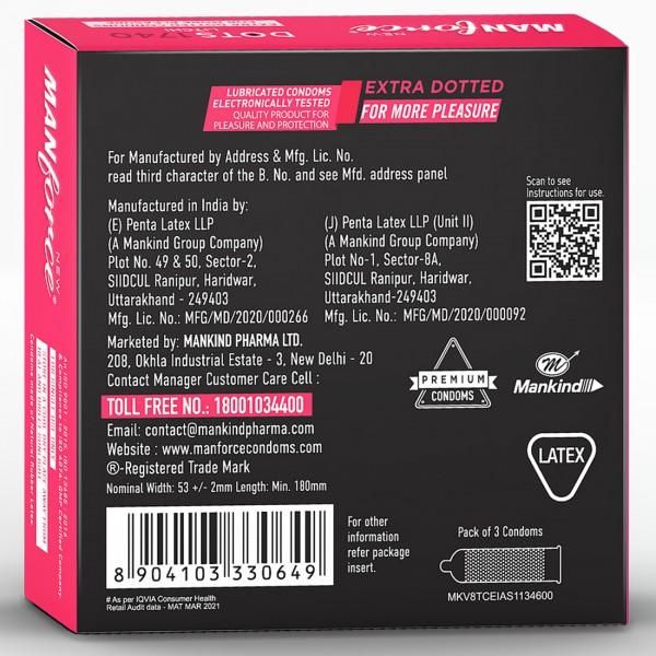 Manforce Dots 1740 Litchi 3 Condoms view 2