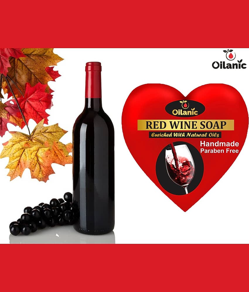 Oilanic Red Wine Soap -Ideal For Men and Women Soap 300 g Pack of 3 view 2