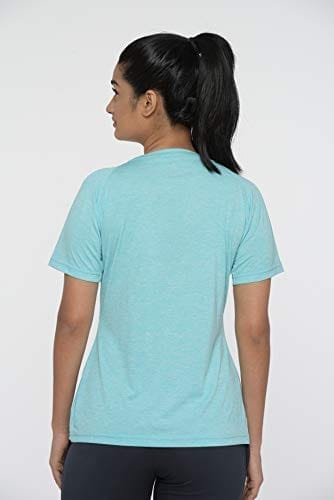 Yoni Mudra Women's Quick-Dry Raglan Half Sleeves Gym T-Shirt view 2