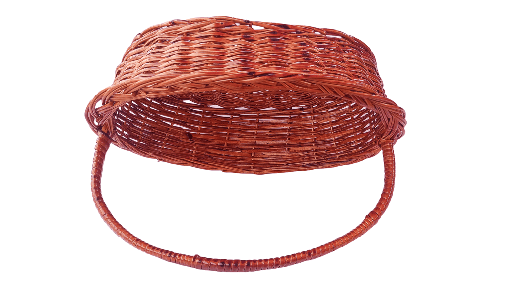 Wicker Picnic Basket with Lid and Handle view 2