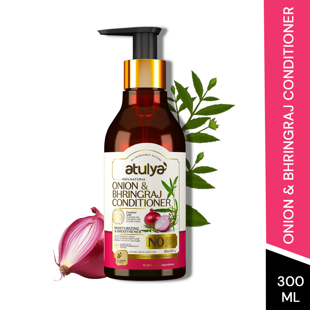 Atulya Onion & Bhringraj Hair Conditioner | Hair Smoothener - 300ml view 2