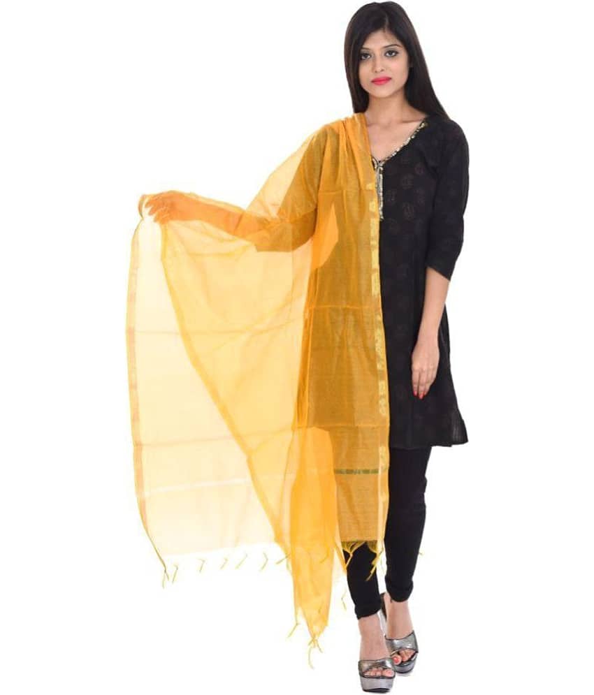 Apratim Yellow Chanderi Dupatta